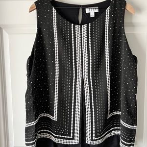 Sleeveless Black Printed Top
